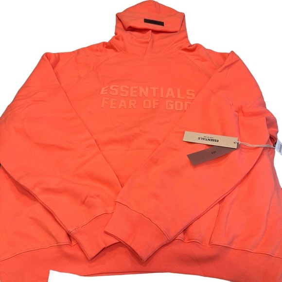 Fear Of God Essentials Unisex Large Coral Hoodie Pullover Sweatshirt Size L NWT - Picture 1 of 7